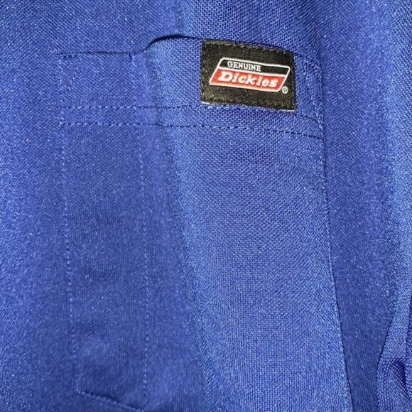 Dickies Mens Blue Long Sleeve Pocket Crewneck Shirt M Polyester - Picture 3 of 8